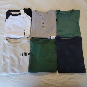 Boys Kids' Tee Shirt Bundle, 6 Short Sleeve Tees, XS(4-5)